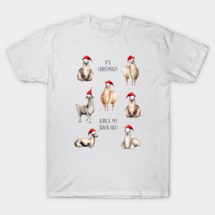 ALPACA MY SANTA HAT T-Shirt